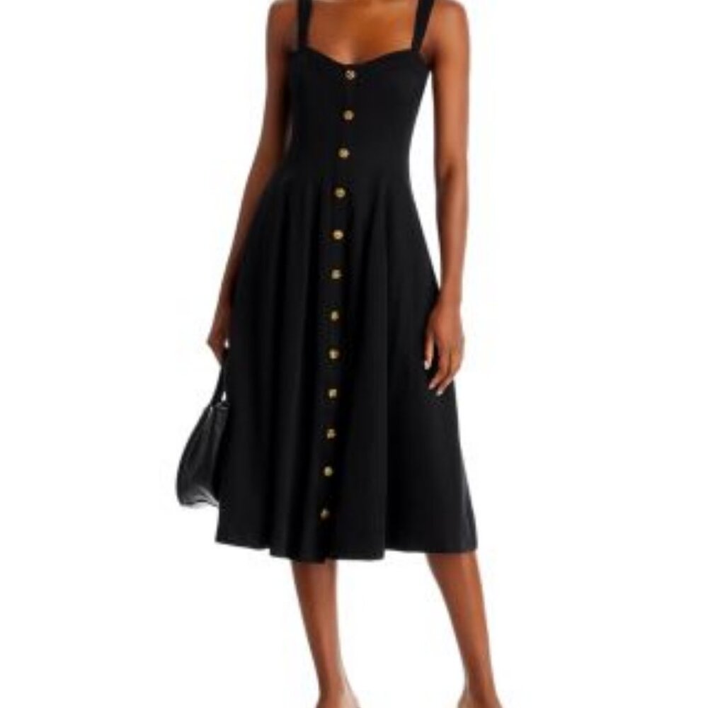 AQUA x Liat Baruch Button Front Midi Dress XS New